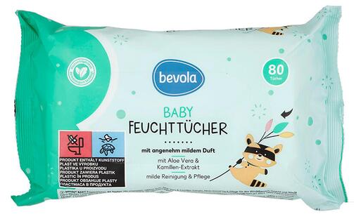 Bevola Baby Feuchttücher mit Aloe Vera & Kamillen-Extrakt