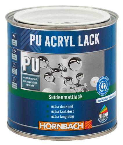 Hornbach PU Acryl Lack Seidenmattlack, 9010 reinweiß