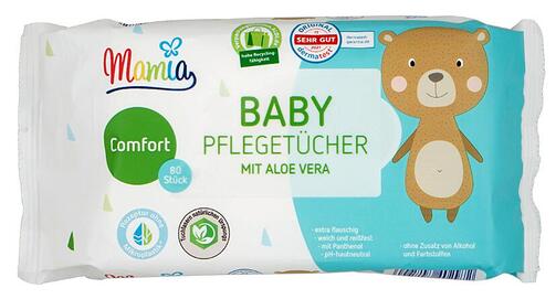 Mamia Baby Pflegetücher Comfort mit Aloe Vera, 3er Pack