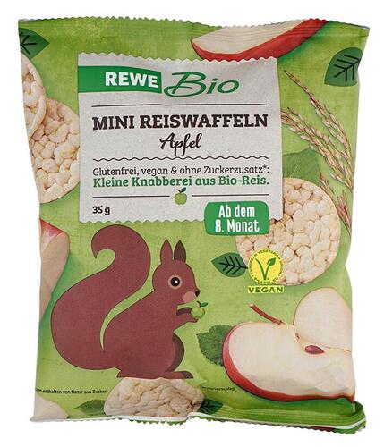 Rewe Bio Mini Reiswaffeln Apfel