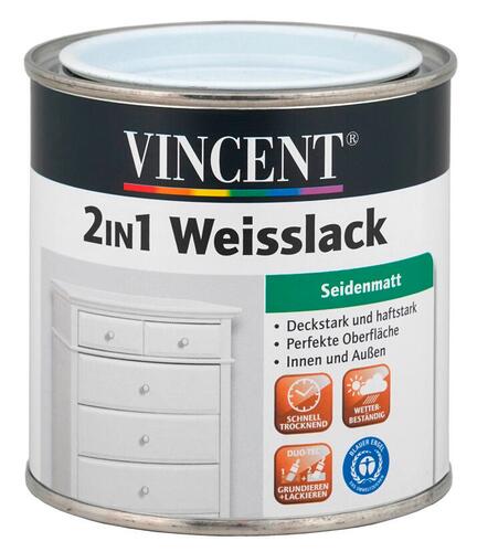 Vincent 2in1 Weisslack Seidenmatt, brilliantweiß
