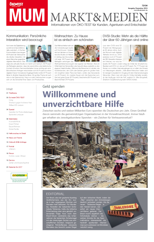 MUM - Markt und Medien 12/2016 MUM - Markt und Medien 12/2016