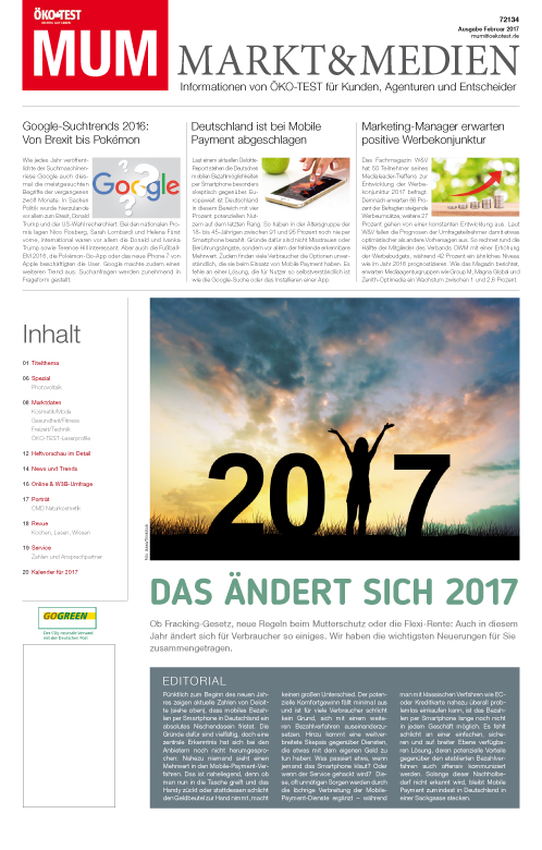 MUM - Markt und Medien 02/2017 MUM - Markt und Medien 02/2017