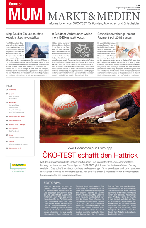 MUM - Markt und Medien 08-09/2017 MUM - Markt und Medien 08-09/2017