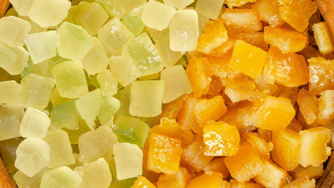 Citronat und Orangeat: Weder Zitrone noch Orange, dafür 70 Prozent Zucker