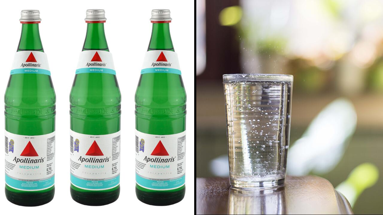 Apollinaris-Wasser der Sorte Medium fällt im Test durch. 