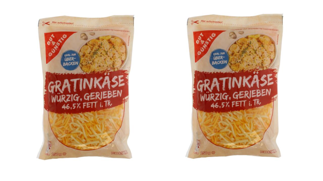 Bei Edeka wird Gratinkäse der Eigenmarke GUT&GÜNSTIG zurückgerufen.