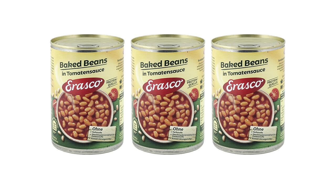 Bleibt mangelhaft: Die Erasco Baked Beans erhalten noch immer BPA.