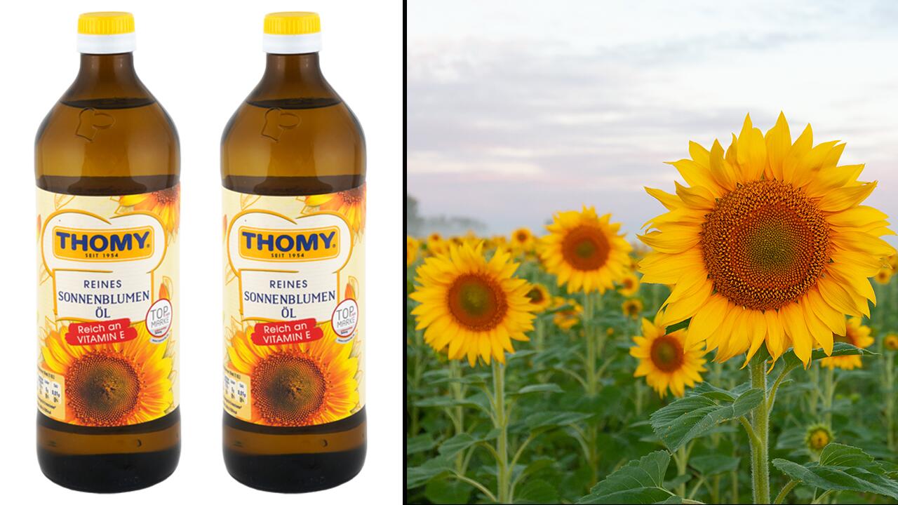 Das Thomy-Sonnenblumenöl gehört zu den Produkten im Test, die durchfallen. 