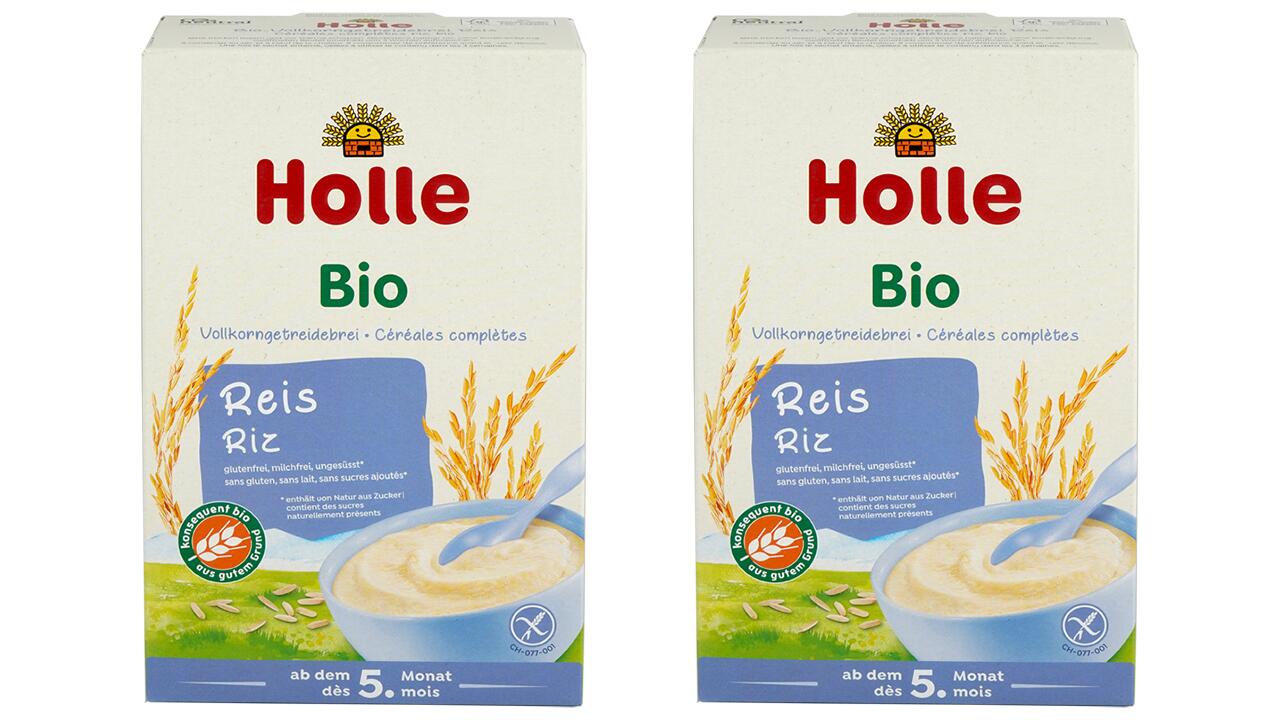 Der Bio Vollkorngetreidebrei Reis von Holle enttäuscht im Test.