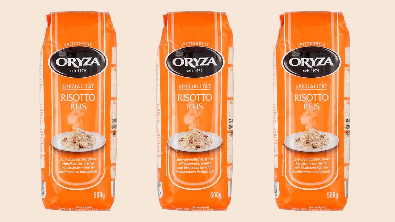 Der Oryza Risotto Reis schneidet in unserem Test nur mit "ungenügend" ab.