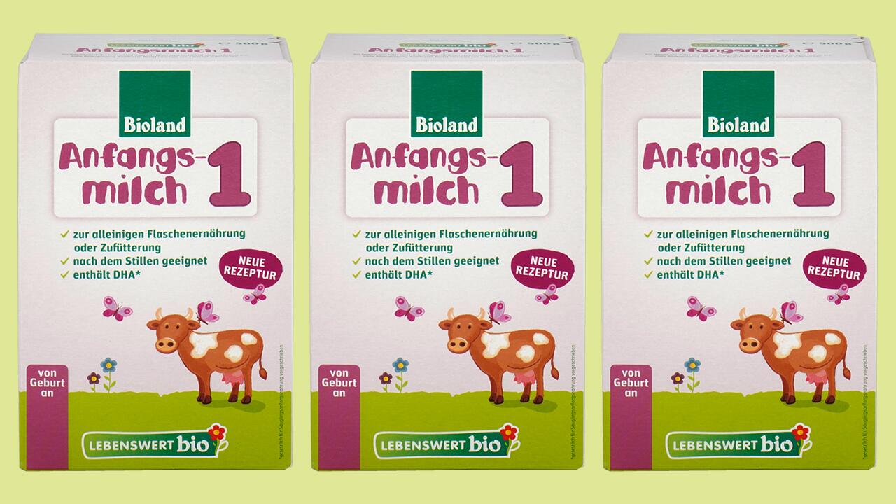 Die Lebenswert Bio Anfangsmilch 1, Bioland schneidet im Test nur mit "ausreichend" ab.