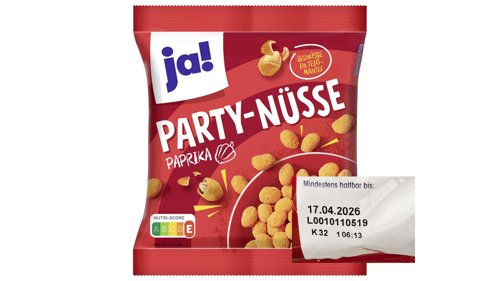 Die Snäcky Knabbergebäck GmbH ruft die Party-Nüsse Paprika zurück.