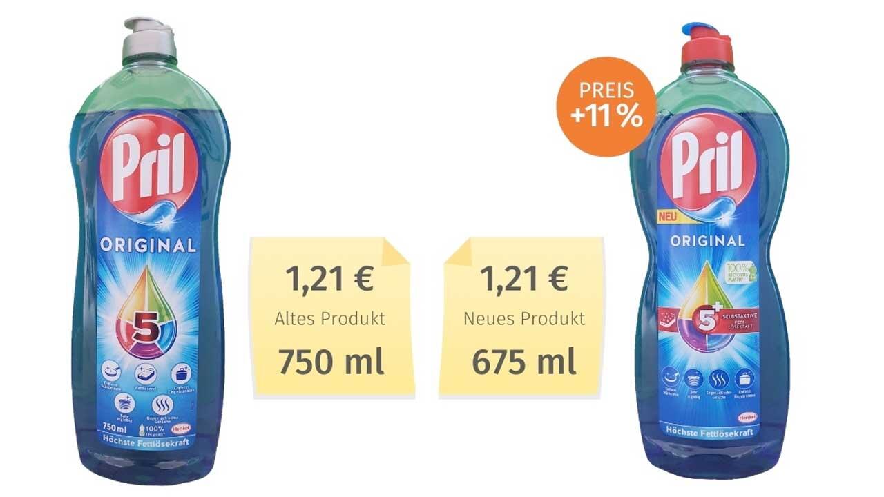Die Verbraucherzentrale hat Spülmittel Pril als "Mogelpackung des Monats" ausgezeichnet.
