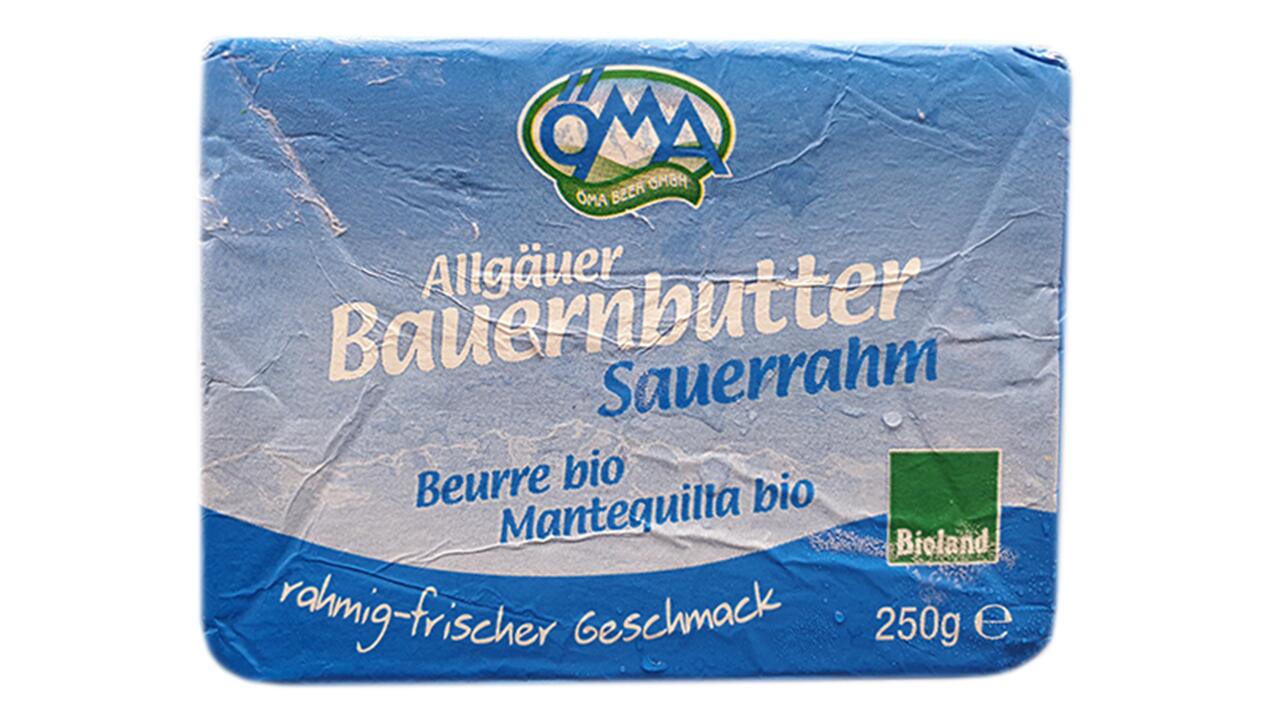 Die geprüfte ÖMA-Butter enthält aus unserer Sicht so viel Mineralöl, dass sie durch unseren Test fällt.