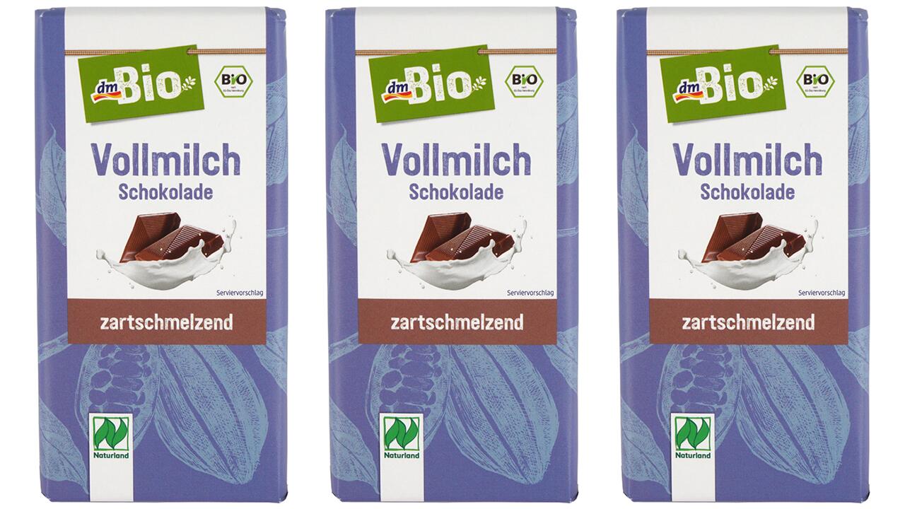 Dm Bio Vollmilch Schokolade im Test: Sie gehört zu den Produkten, deren Gesamturteil enttäuscht.