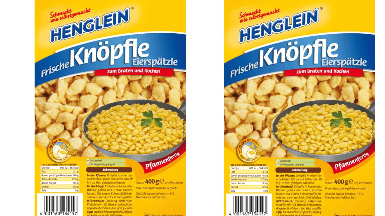 Eierspätzle von Henglein werden wegen Plastikteilen zurückgerufen.