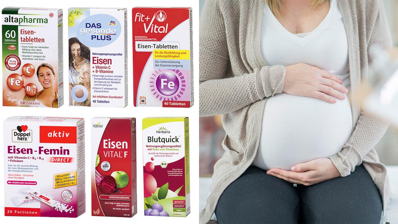 Eisenpräparate im Test: Tabletten sollen bei Eisenmangel in der Schwangerschaft helfen.