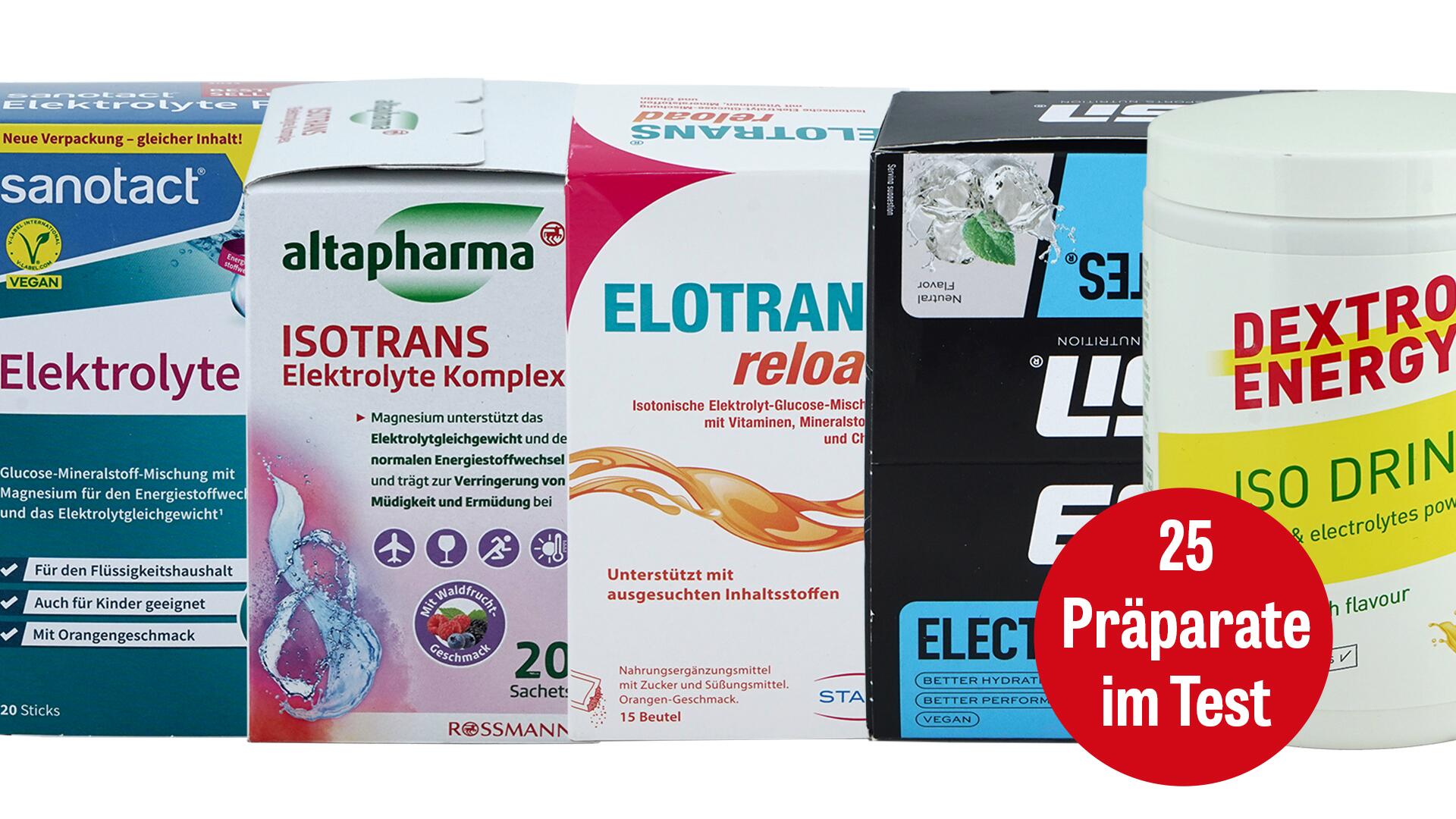 Elektrolyte beim Sport: 25 Elektrolytpräparate im Test. 