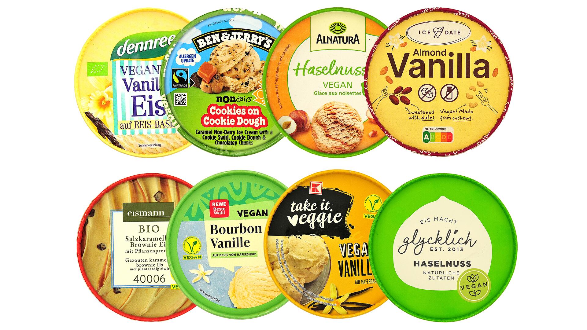 Enthält veganes Eis problematische Stoffe? Wir haben zwölf vegane Eiscremes im Labor getestet.