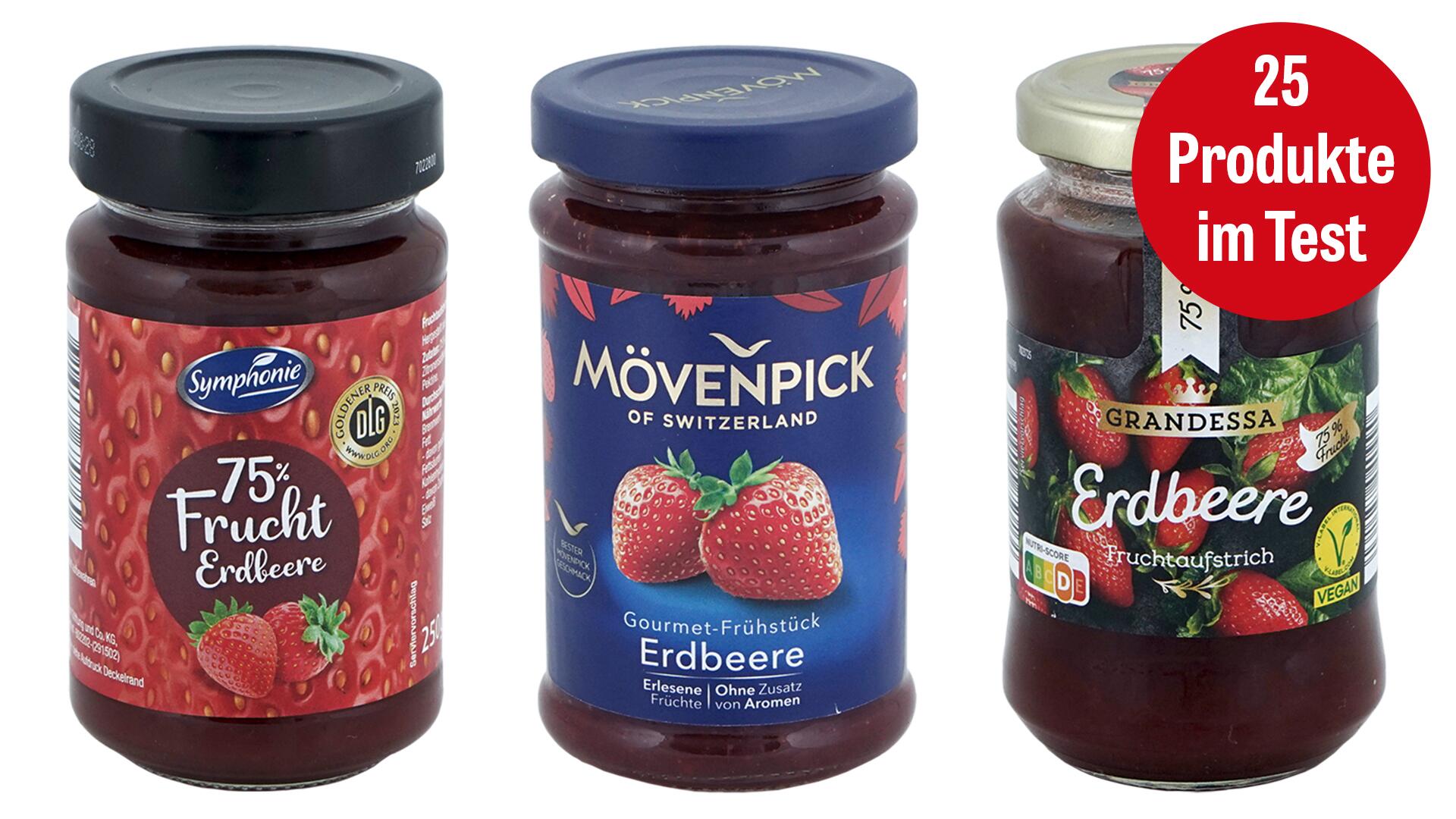 Erdbeermarmelade im Test: Wir haben 25 Produkte untersucht. Erdbeermarmelade im Test: Wir haben 25 Produkte untersucht.