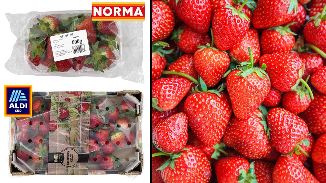 Gekauft bei Aldi Süd und Norma: Zwei Discounter-Erdbeeren nur "ungenügend"