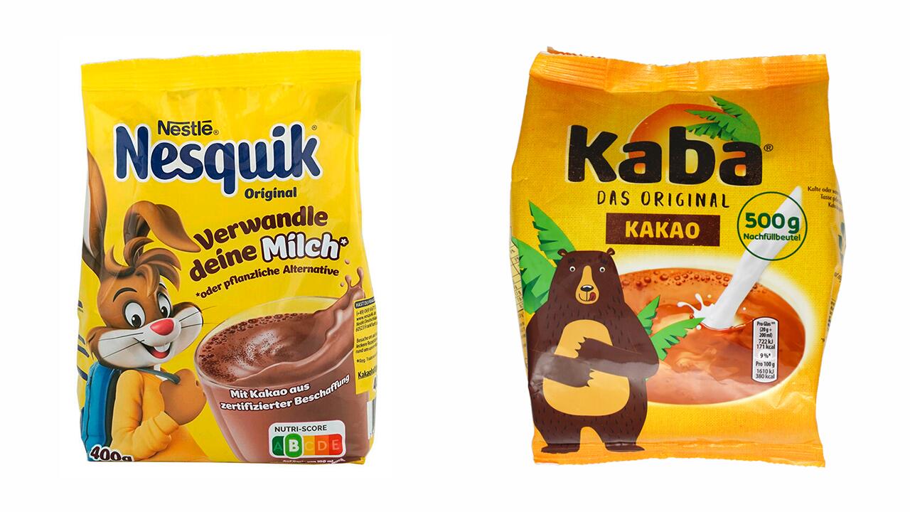 Im Test 15 Kakaopulver, darunter namenhafte Produkte wie Nesquik und Kaba.