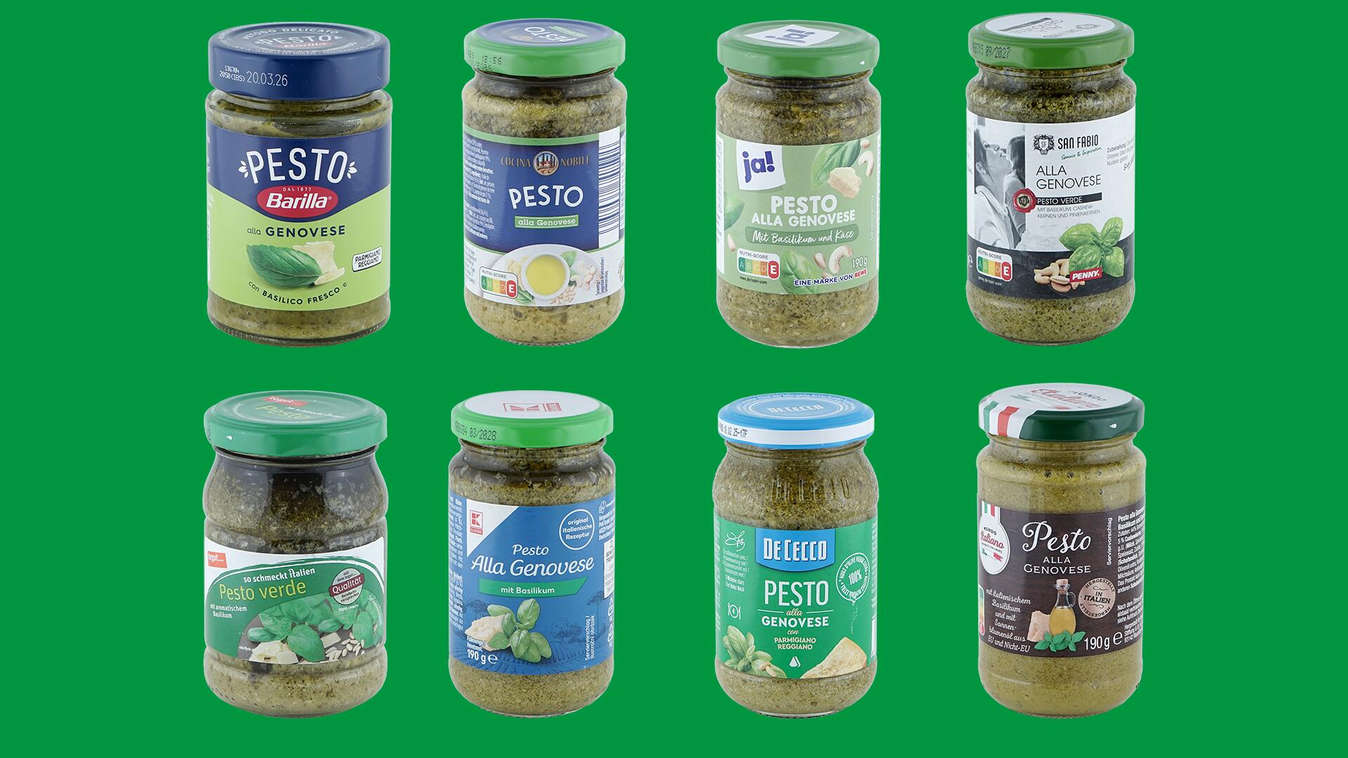 Im Test: Grüne Pesto – wir haben 21 Produkte im Labor überprüfen lassen.