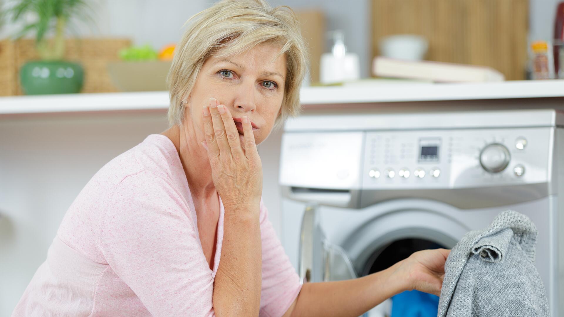 Kann schnell passieren, ist aber ärgerlich – eingelaufene Wolle. Kann schnell passieren, ist aber ärgerlich – eingelaufene Wolle.