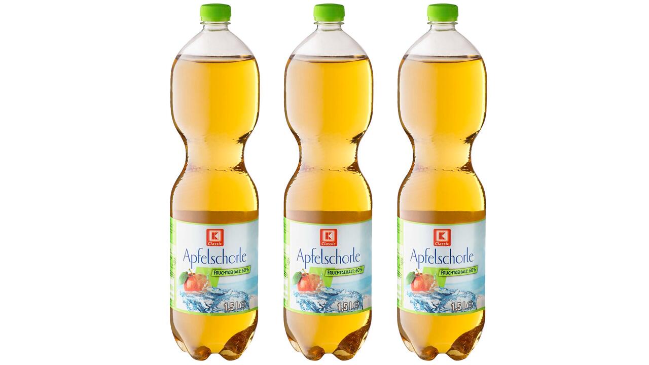 Kaufland-Rückruf: Apfelschorle-Flaschen könnten platzen