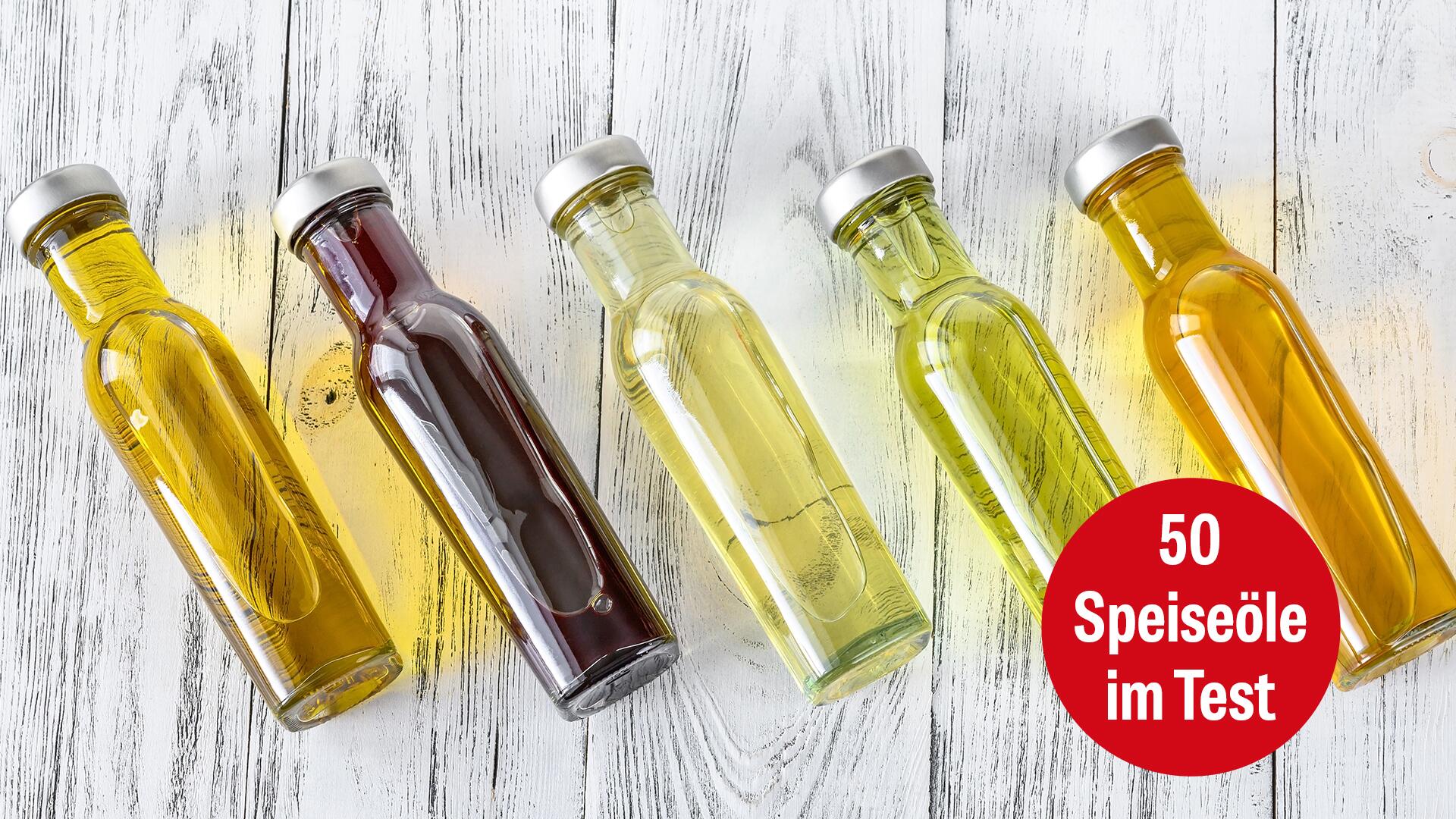 Mineralöl in Speiseöl: 50 Produkte im Test. 