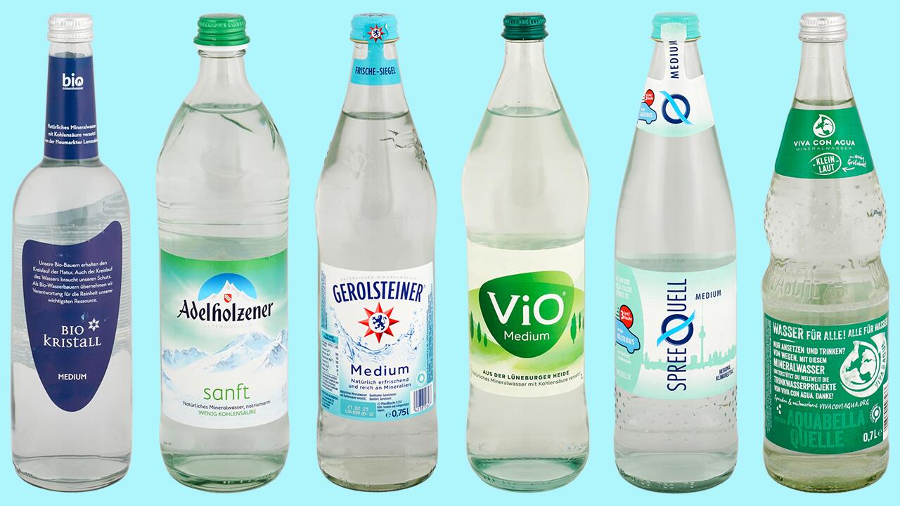 Mineralwasser im Test: Wir haben 50 Medium-Mineralwässer überprüft.