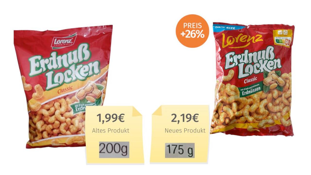 "Mogelpackung des Monats": Verbraucherzentrale watscht Lorenz Erdnuss Locken ab