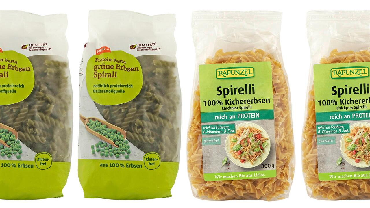 Nach Test: Tegut Protein-Pasta und Rapunzel Spirelli ohne Mineralöl