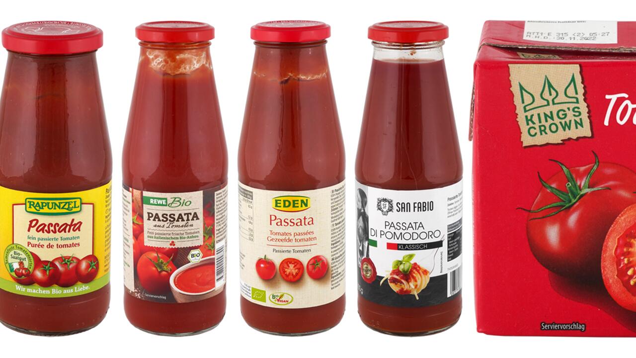 Passierte Tomaten: Schimmelige Tomaten jeder ÖKO-TEST - fünften in Passata