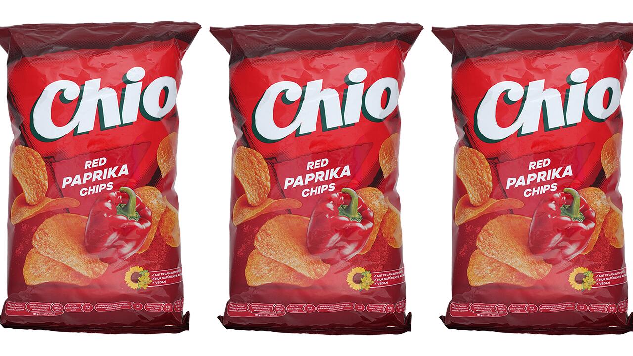 Red Paprika Chips von Chio im Test: Sie gehören zu den Produkten im Test, die durchfallen.