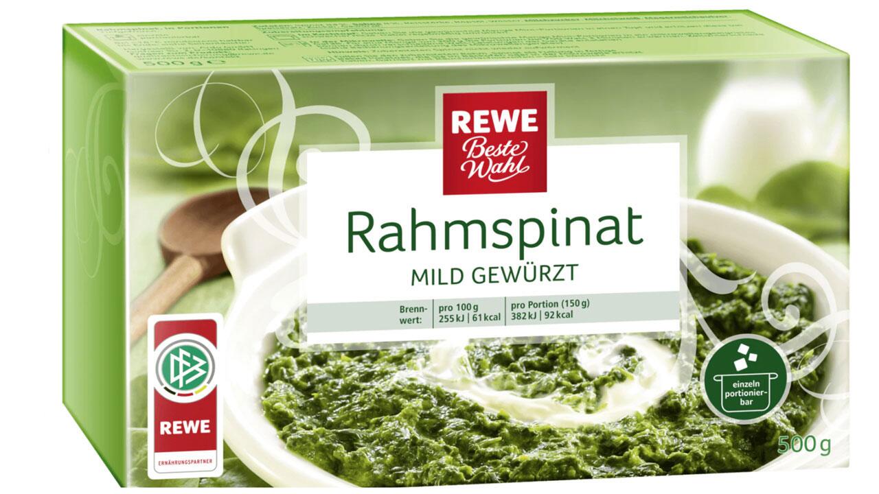 Rewe ruft Tiefkühlspinat zurück