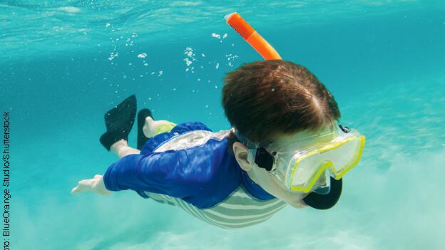 Kinder Schnorchelausrüstung Taucherbrille Schnorchel Set Unterwasser schwimmen 