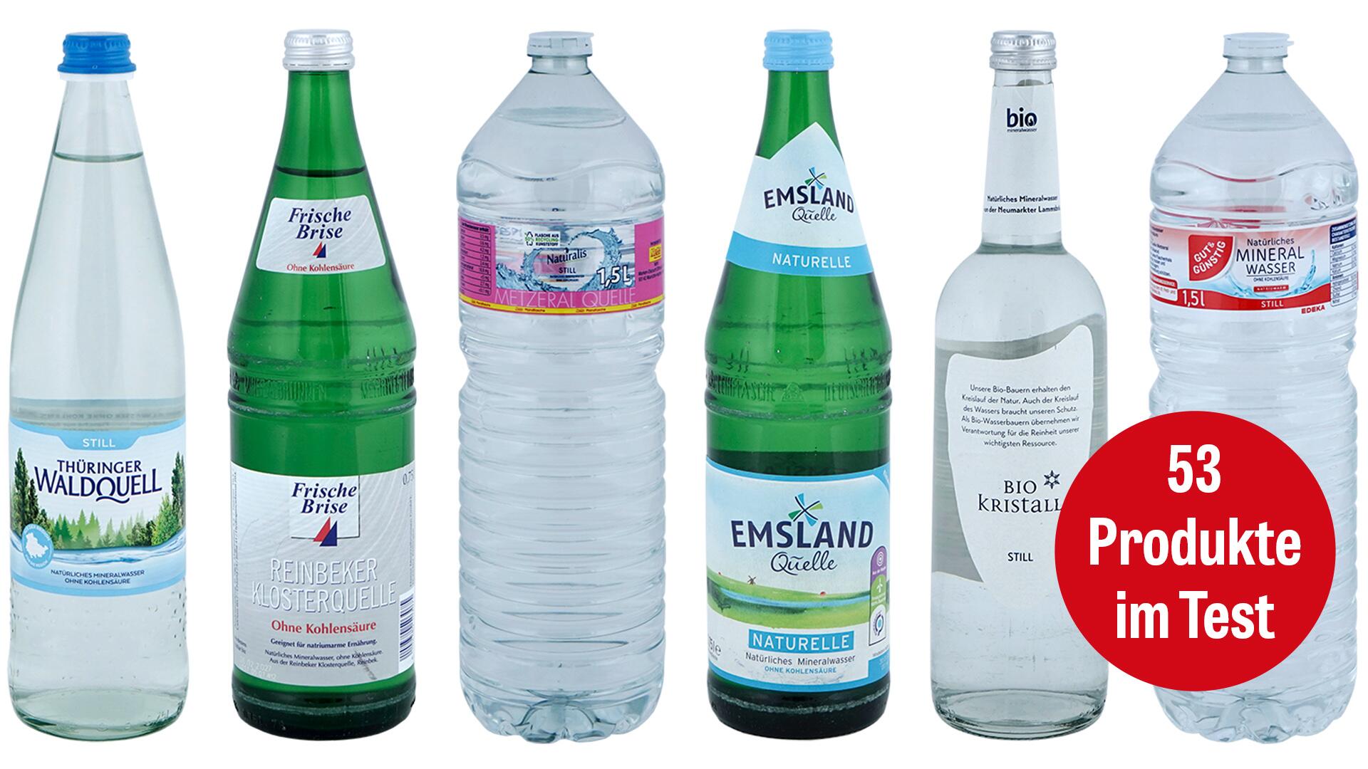 Stilles Wasser im Test: Schadstoffe trüben teilweise den Genuss 