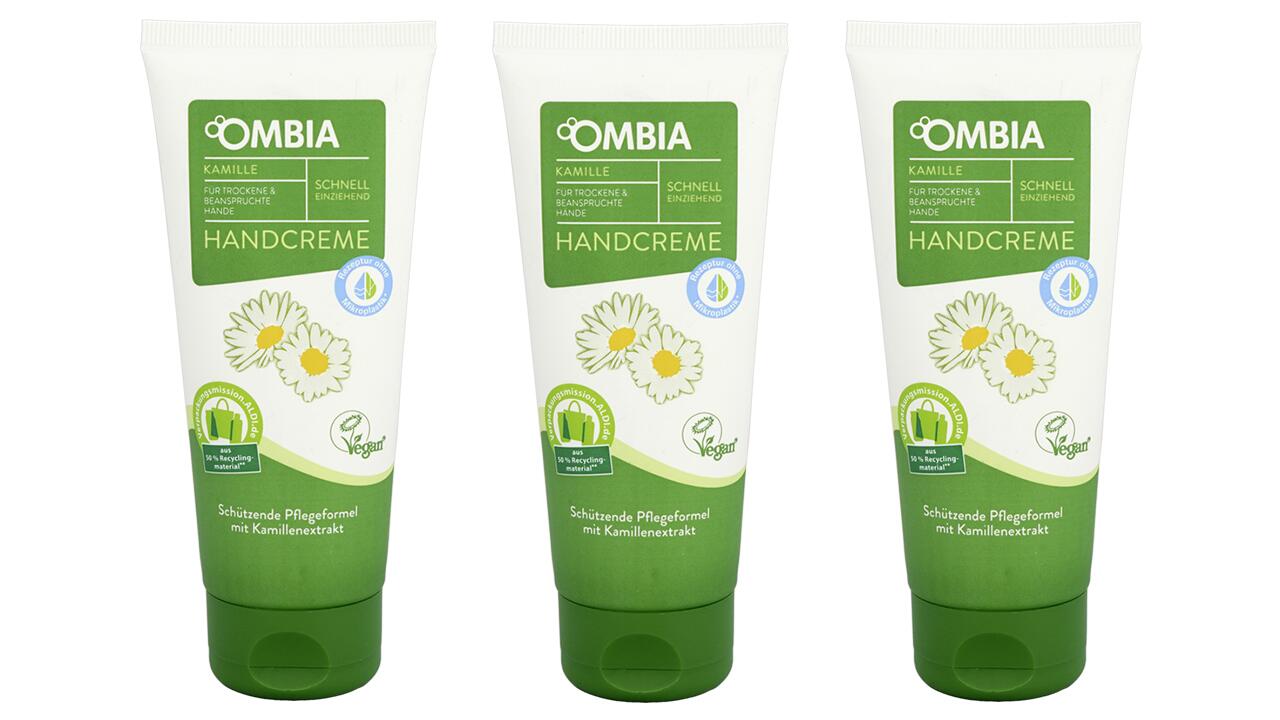 Tube der Ombia Handcreme jetzt mit recyceltem Plastik