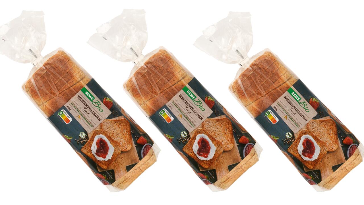 Unveränderte Gesamtnote für Rewe-Toastbrot