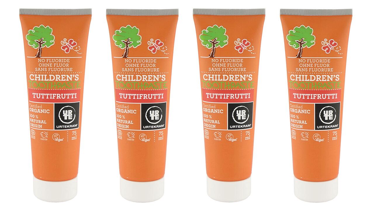 Urtekram Children's Toothpaste nach Test mit Altersangabe 