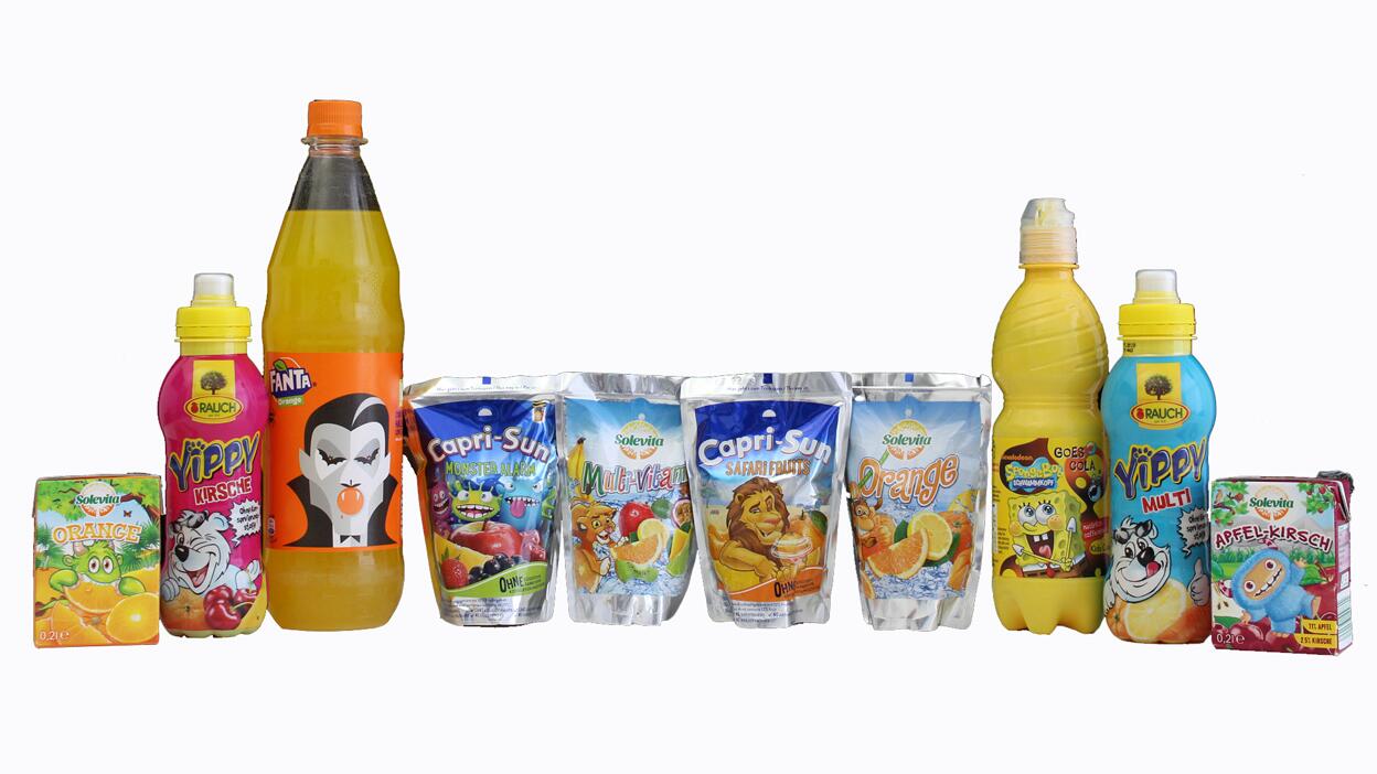 Wahre Zuckerbomben: Das sind die zehn zuckrigsten „Erfrischungsgetränke“, die mit Comicfiguren beworben werden.