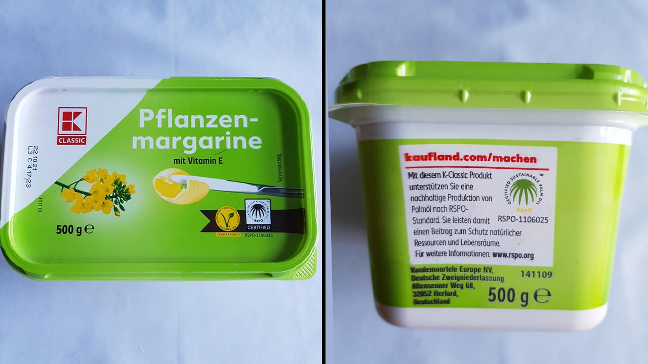 Beispiel einer RSPO-Zertifizierung: So könnte sie aussehen. Beispiel einer RSPO-Zertifizierung: So könnte sie aussehen.