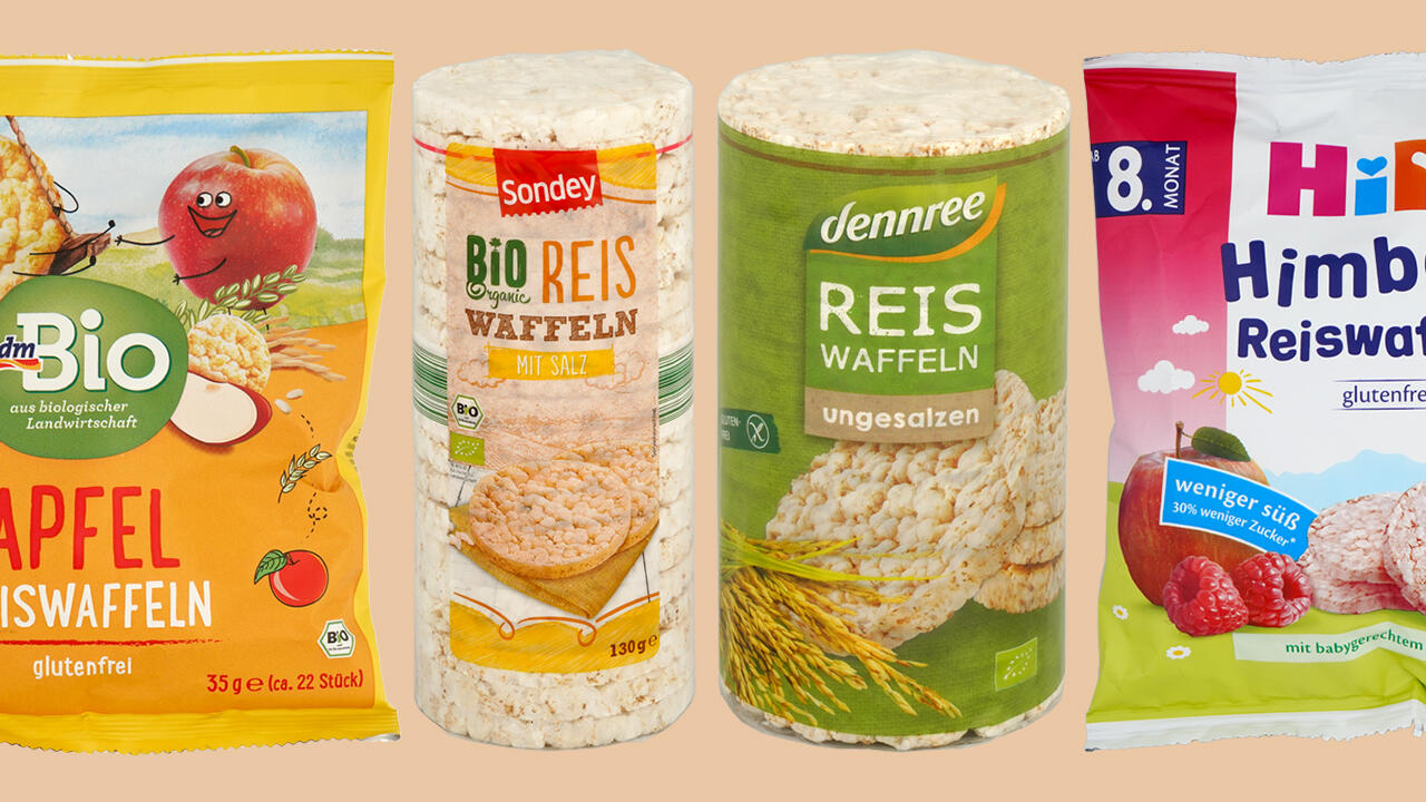 Reiswaffeln im Test: Wir haben insgesamt 20 Produkte überprüft, ein Teil davon ist ausdrücklich für Säuglinge und Kleinkinder ausgelobt. Reiswaffeln im Test: Wir haben insgesamt 20 Produkte überprüft, ein Teil davon ist ausdrücklich für Säuglinge und Kleinkinder ausgelobt.