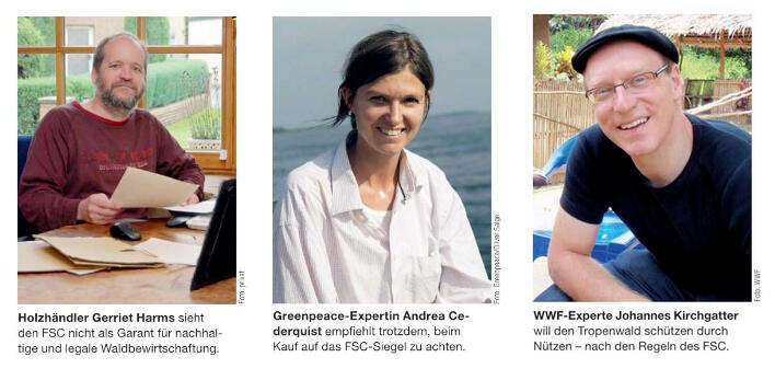 Unsere ExpertInnen zum Thema FSC & Wald Unsere ExpertInnen zum Thema FSC & Wald