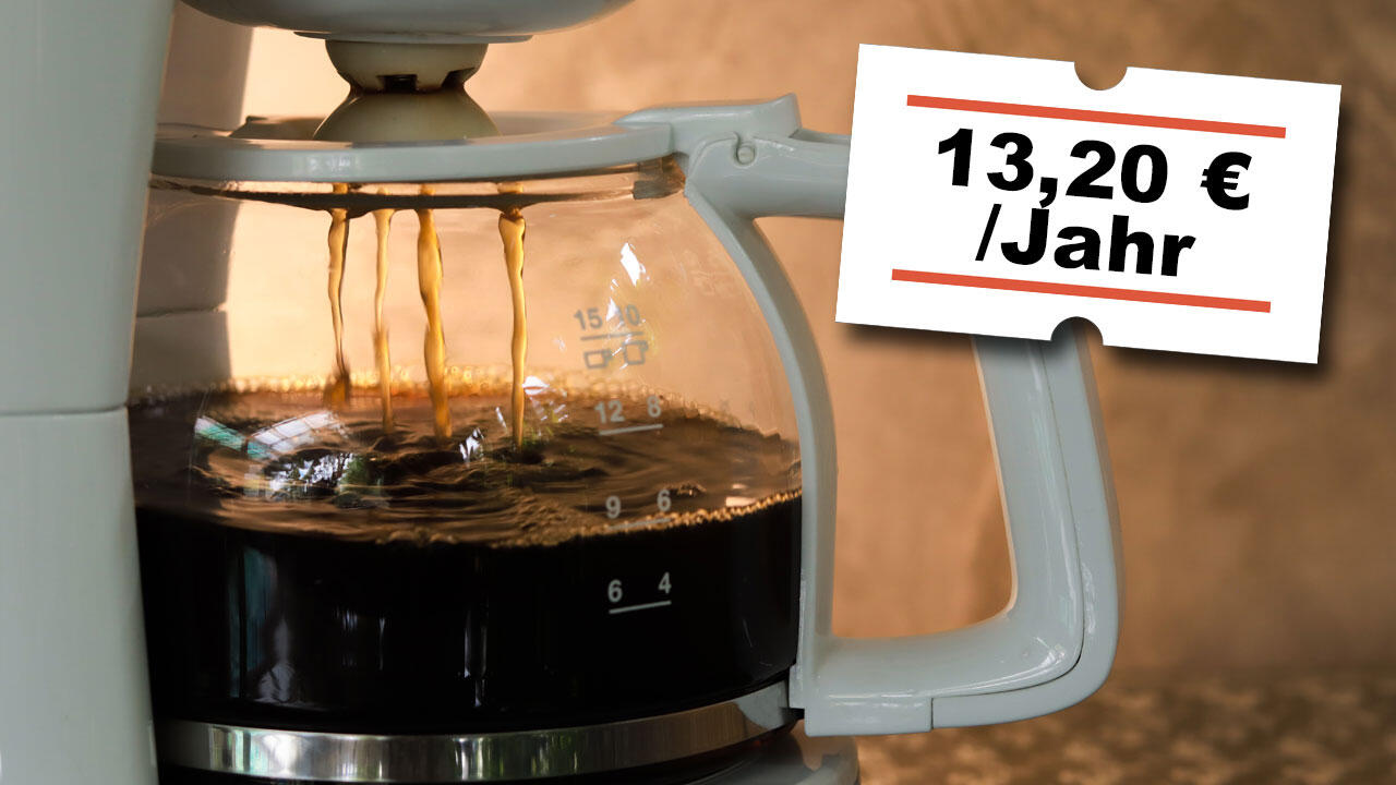 Energiekosten, um ein Jahr lang Filterkaffee zu kochen Energiekosten, um ein Jahr lang Filterkaffee zu kochen