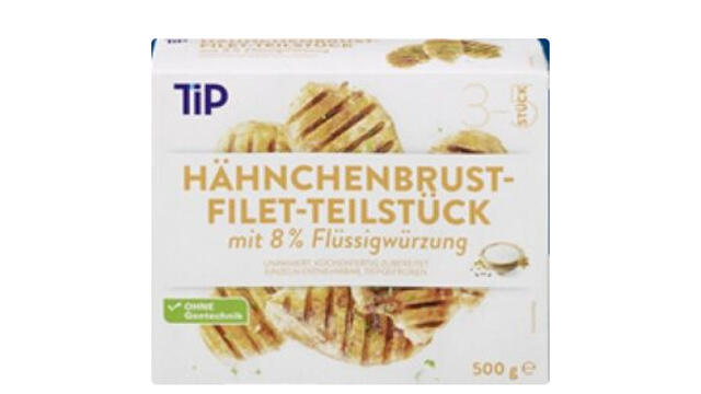 Real ruft das Produkt "TiP Hähnchenbrustfilet" zurück.