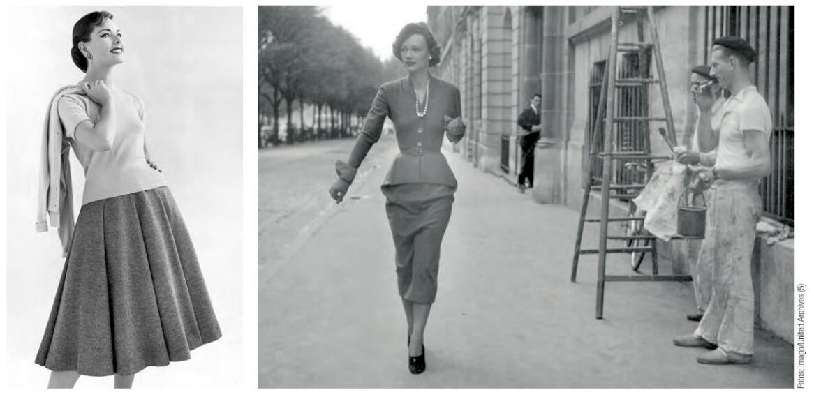Die Frauen betonen ihre Weiblichkeit, Hosen sind in den 50er-Jahren keine Option.