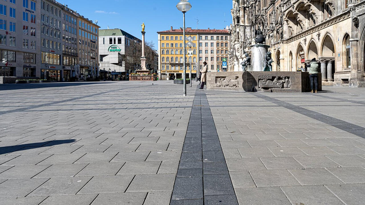 Ungewohnt leere Straßen, hier in München